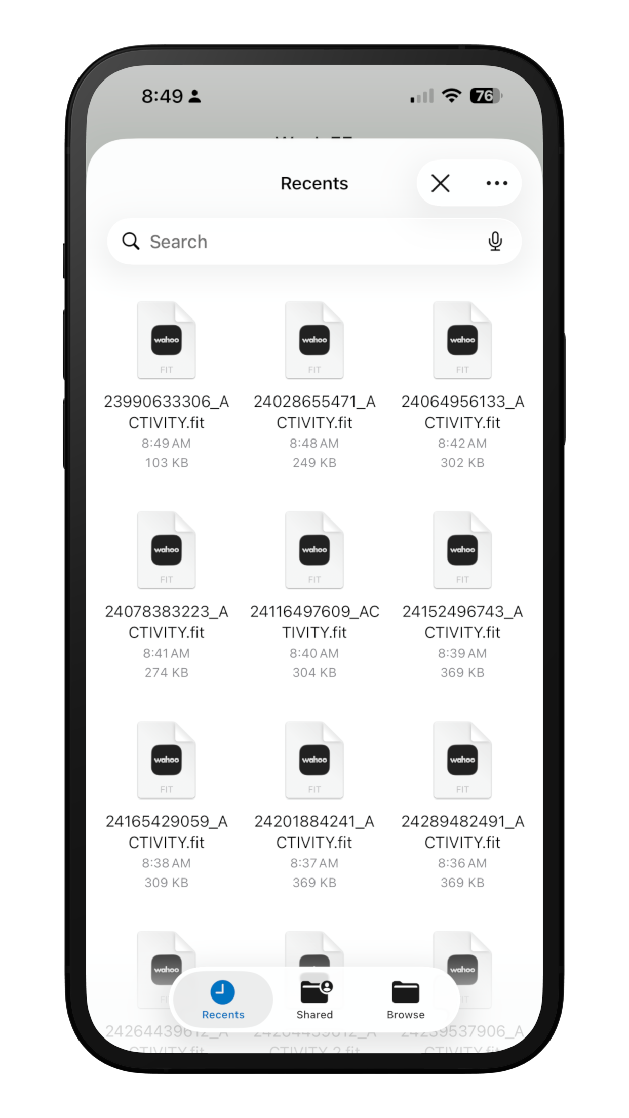 confusing file structure for users trying to import files into wahoo app