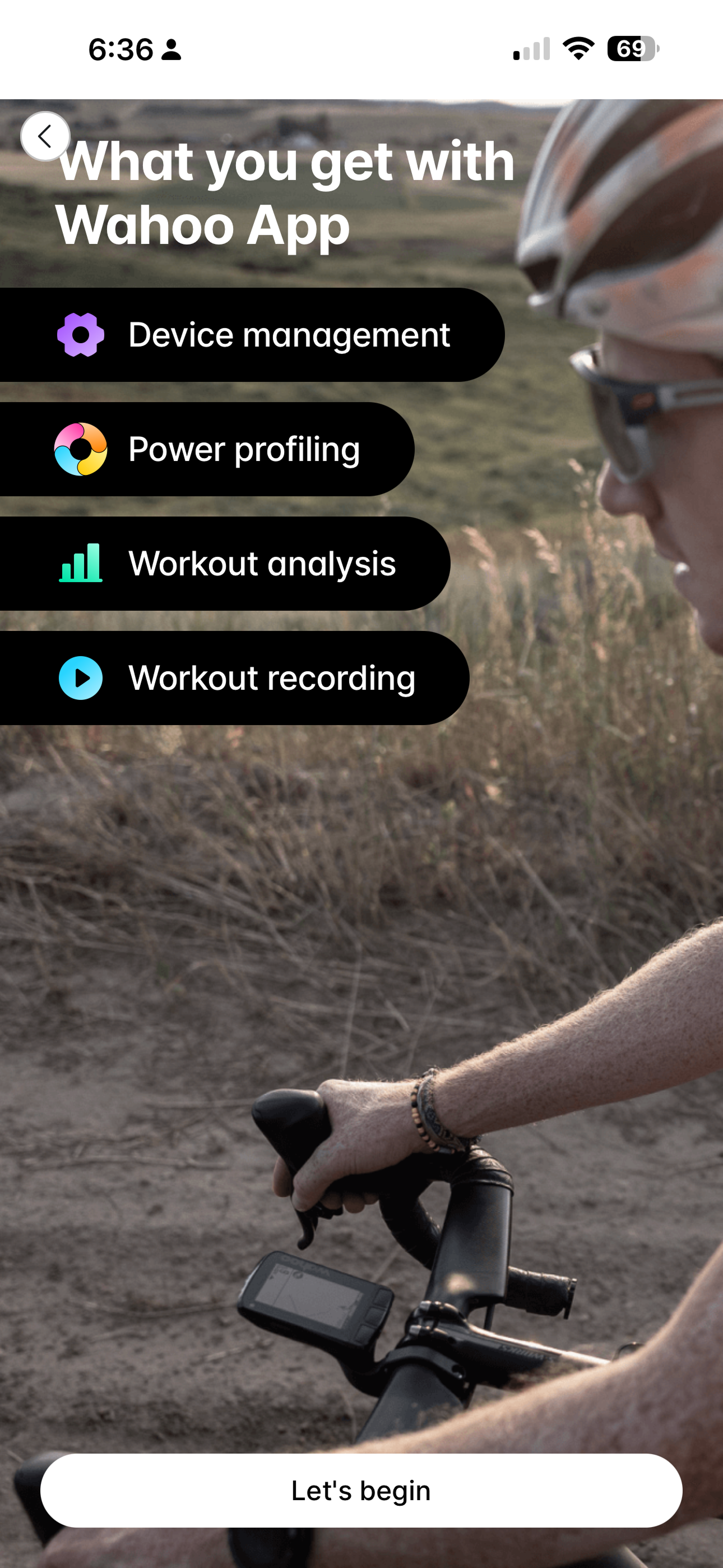 existing onboarding interstitial screen