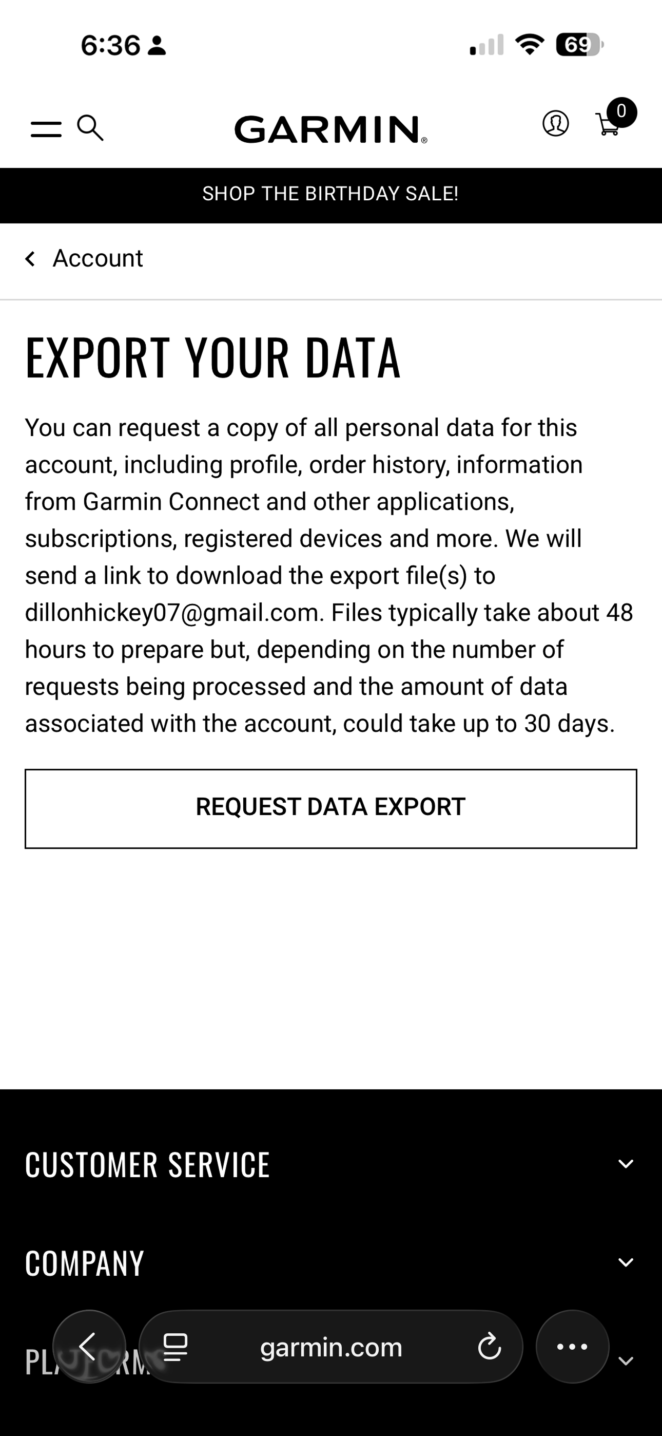 Example of garmin bulk data export