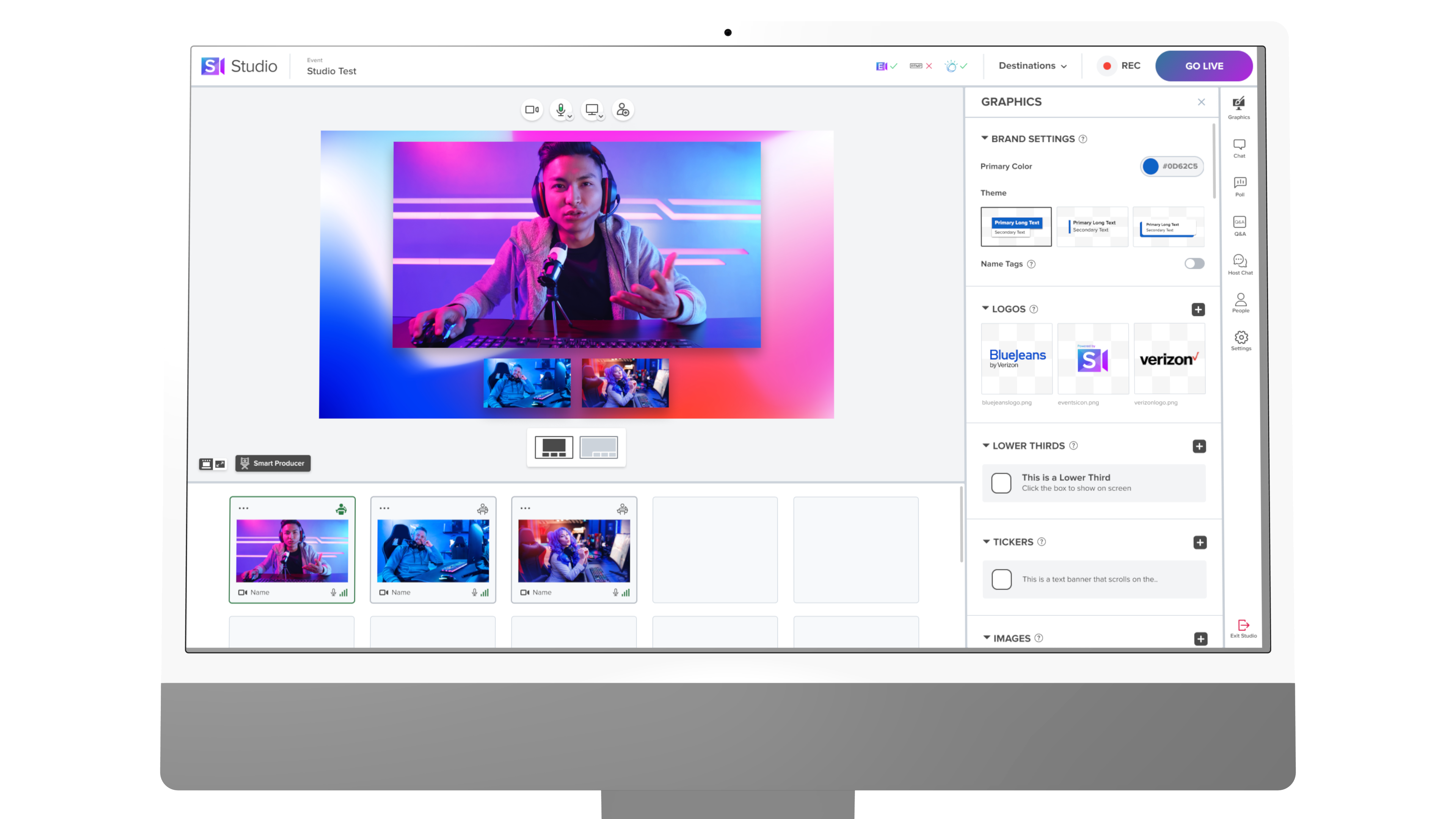 BlueJeans Studio Active Speaker in action
