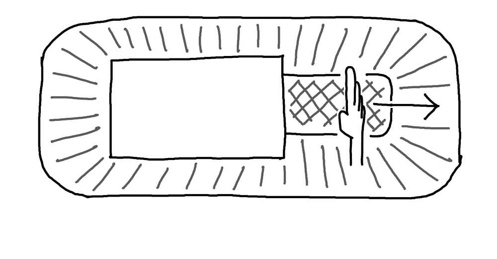 Hand gesture controls for focus, full flow, step 8