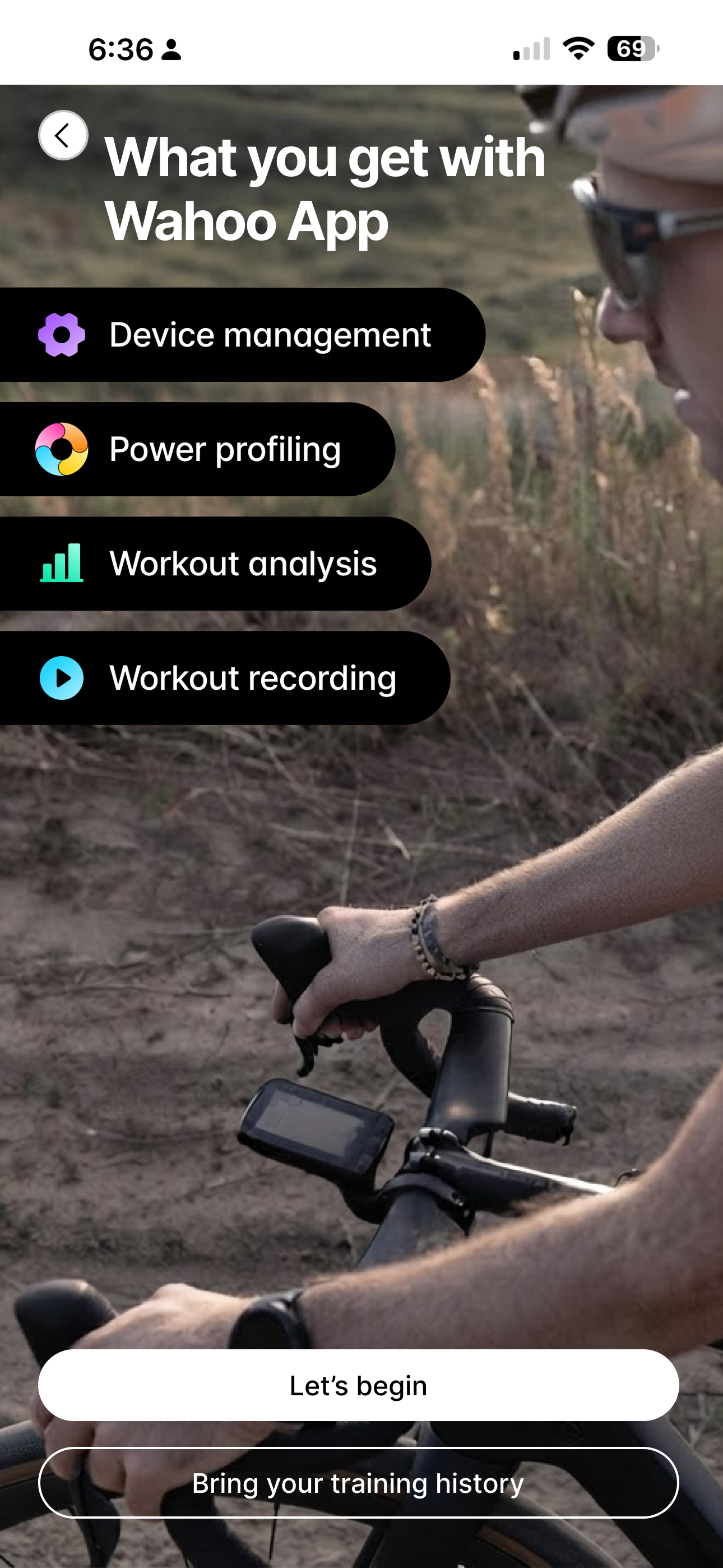 updated onboarding interstitial screen to allow for bulk import of fitness history