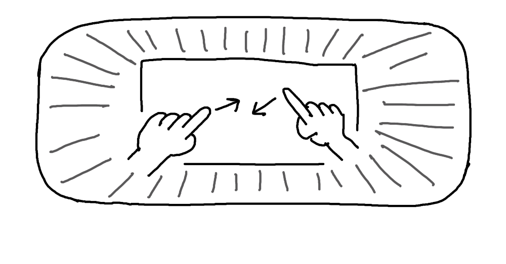 Hand gesture controls for focus, full flow, step 9
